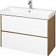 Акватон Мебель для ванной Сканди 90 дуб рустикальный, белая – фотография-18